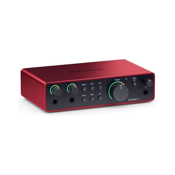 Interfaccia audio focusrite scarlett 2i2 4gen red e black - 0815301001485