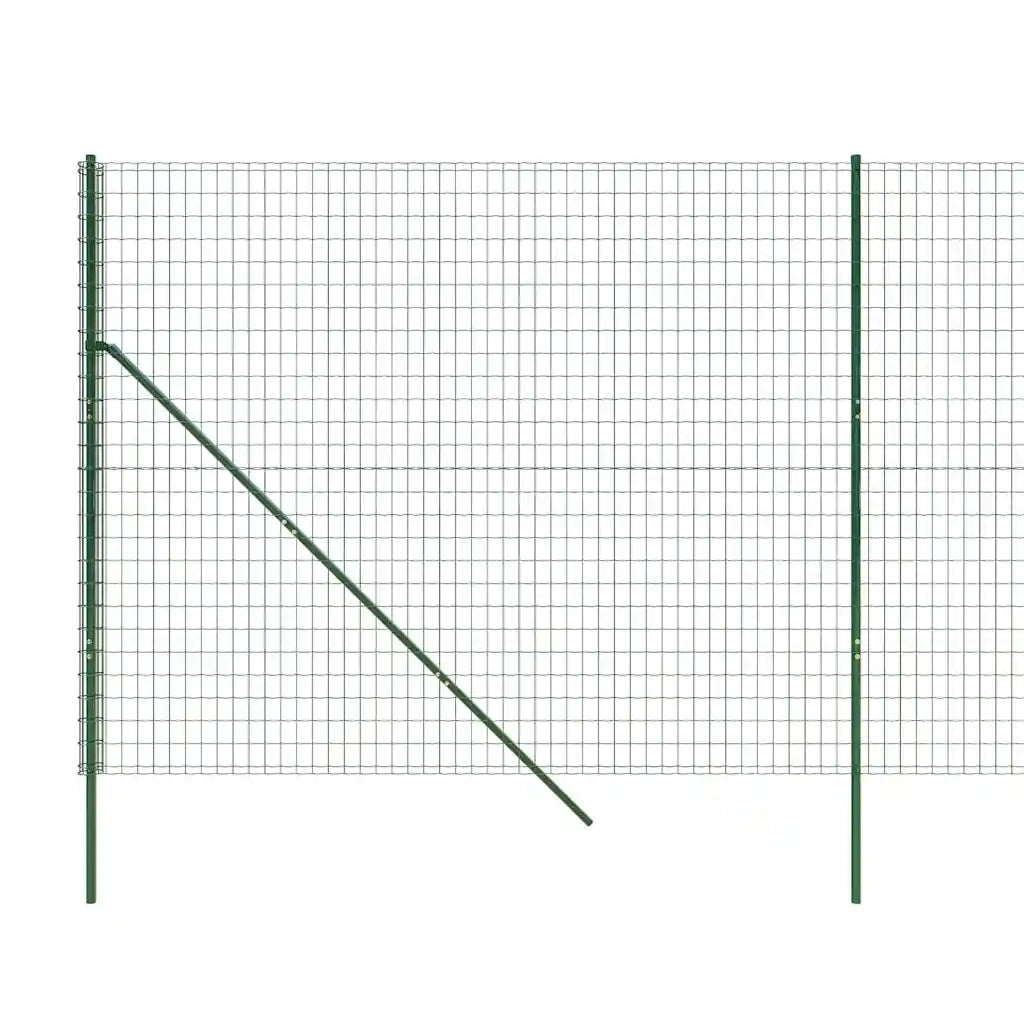 Recinzione da Giardino | Recinzione Metallica Verde 2,2x25 m in Acciaio Zincato