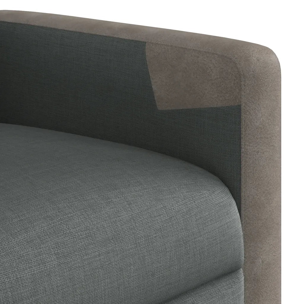 Poltrona | Sedia Relax Reclinabile in Tessuto Grigio Scuro