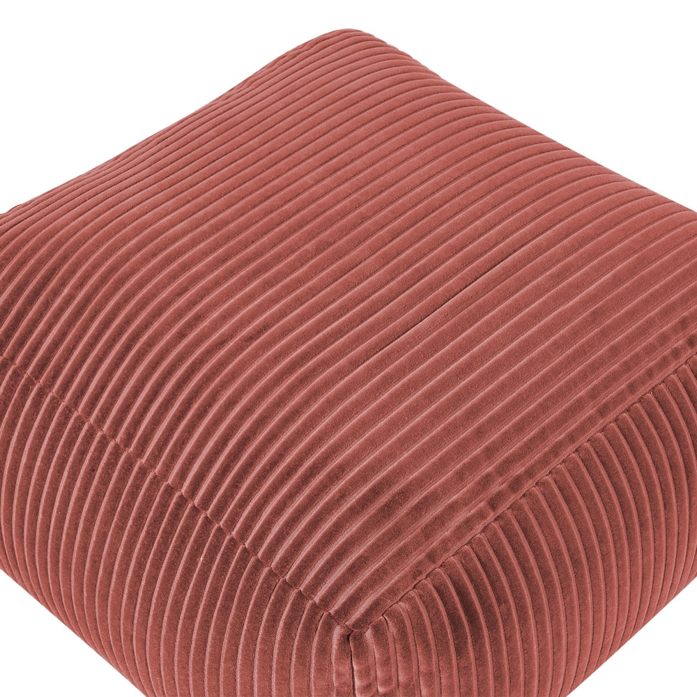 Moderno Pouf Intrecciato da Salotto 50 x 30 cm Motivo Rosso Chiaro