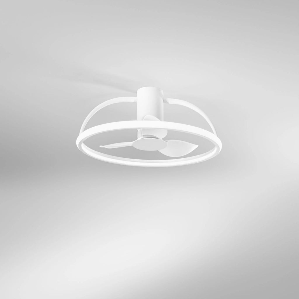 PLAFONIERA LED VENTILATORE HADLEY BIANCO 40W 5250LM CCT 3000-4000-6500K 60X27CM DIMMERABILE