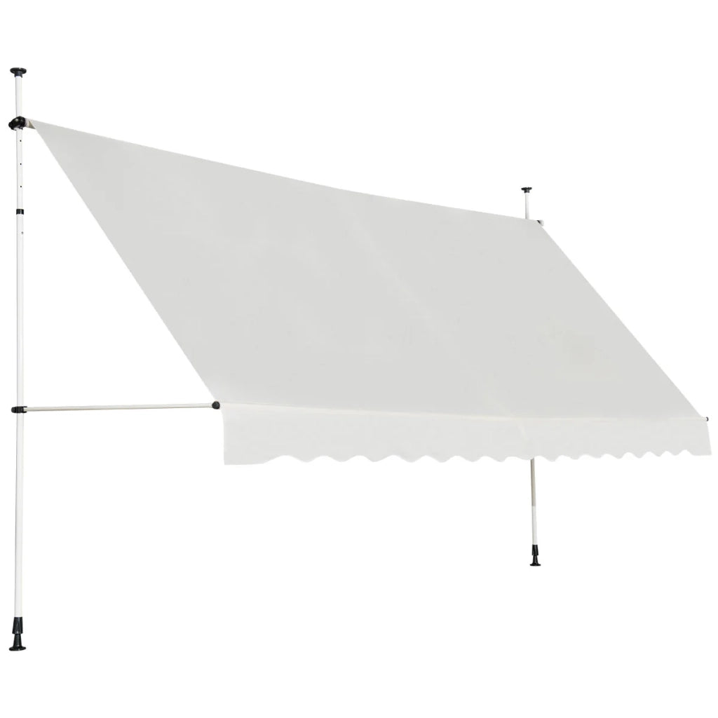 Tenda da sole retrattile 200 x 300 cm orientabile leggera e dal design moderno in alluminio beige 20_0010425