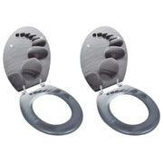 Set di due sedili per WC con coperchio MDF motivo pietra 02_0002947