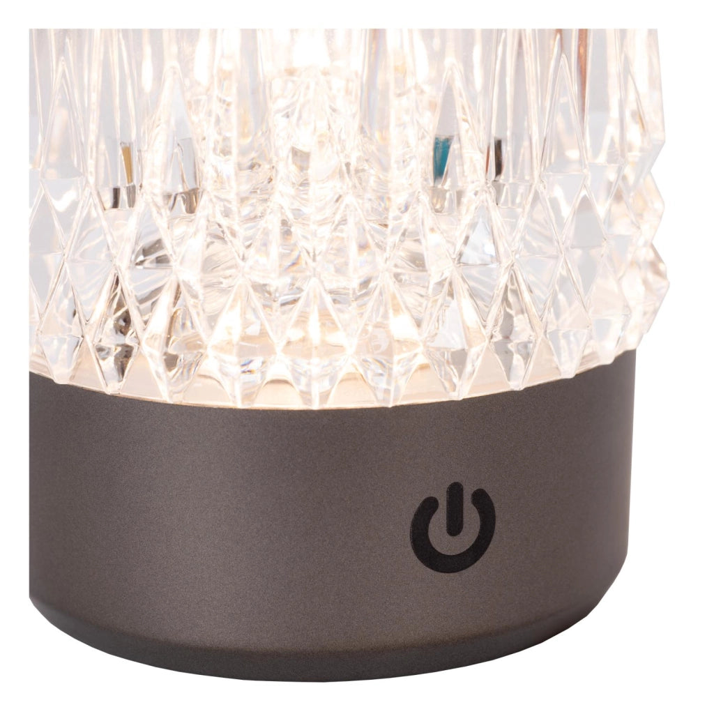 Lampada da tavolo LILI LED ricaricabile cristallo Lucide