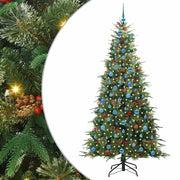 Albero di Natale | Decorazioni natalizie Artificiale con Rami Pieghevoli Verde 210 cm