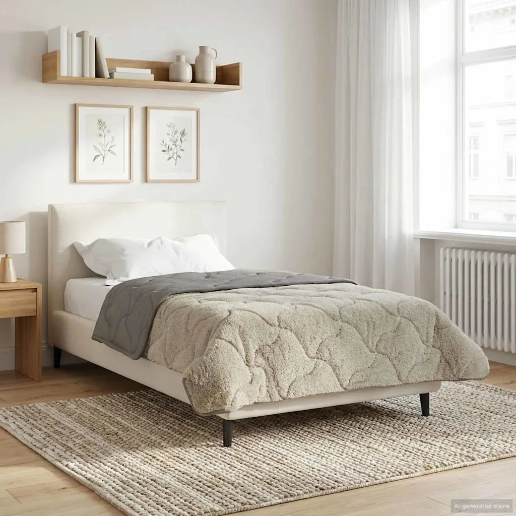 Duvet Invernale Trapuntato Grigio chiaro 155 x 220 cm 42026320