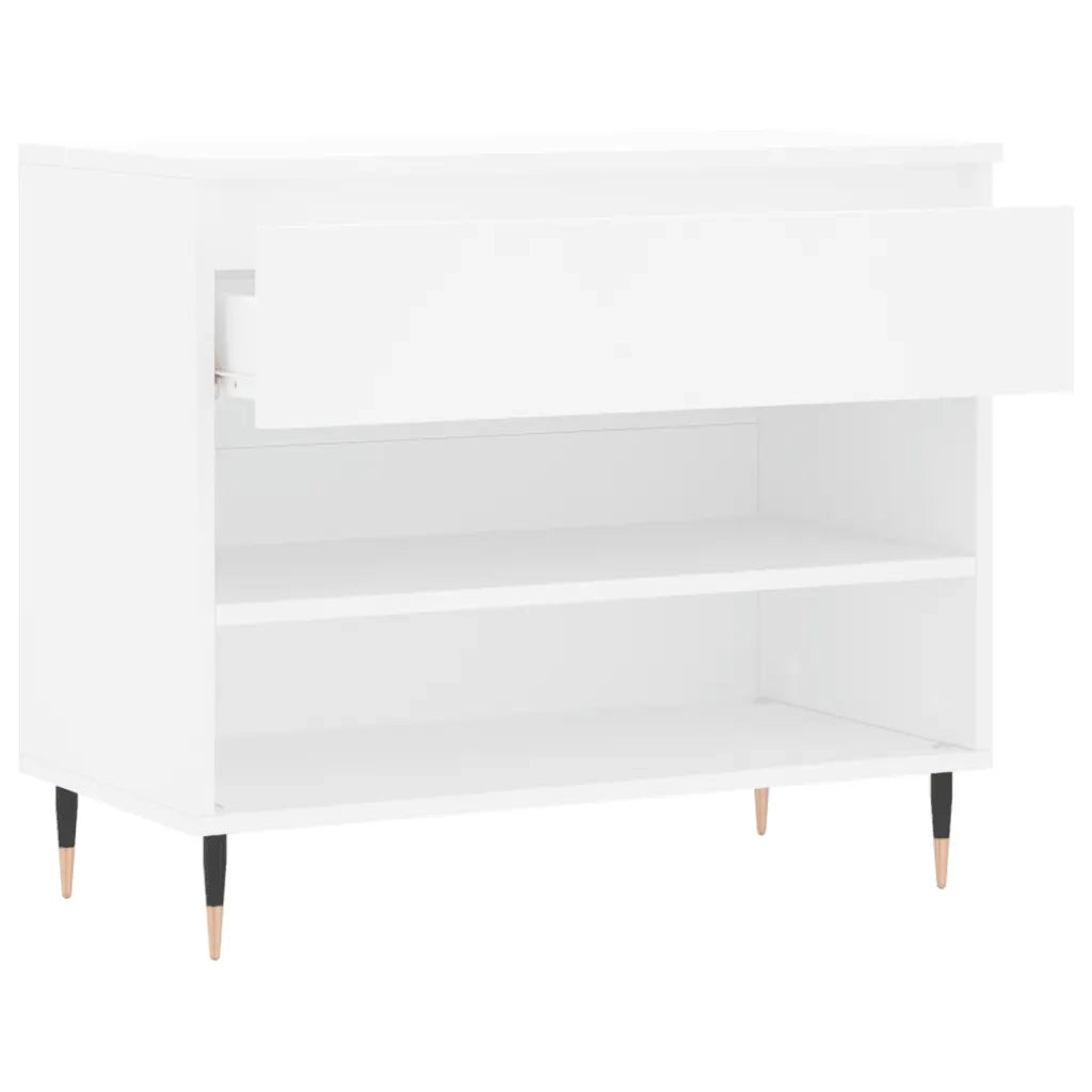 Scarpiera-Scaffale per scarpe Bianca 70x36x60 cm in Legno Multistrato 778720