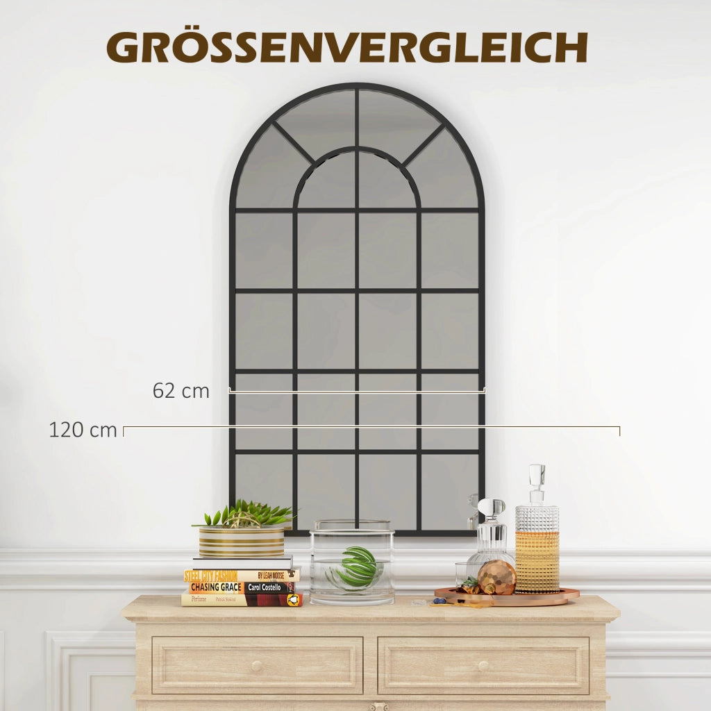 Specchio decorativo con arco ¨C zephmum ¨C Nero 80x120 cm