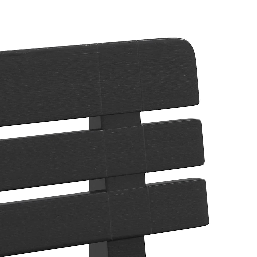 Panchina da Giardino | Panca da Giardino Antracite 110x52x71 cm in Polipropilene