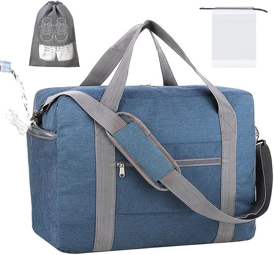 Borsa a mano 45 x 32 x 18 cm - Capacità 25 l - Borsa ripiegabile - Materiale impermeabile in poliestere - Materiale resistente ai graffi - Tasca a tracolla per signore/donna