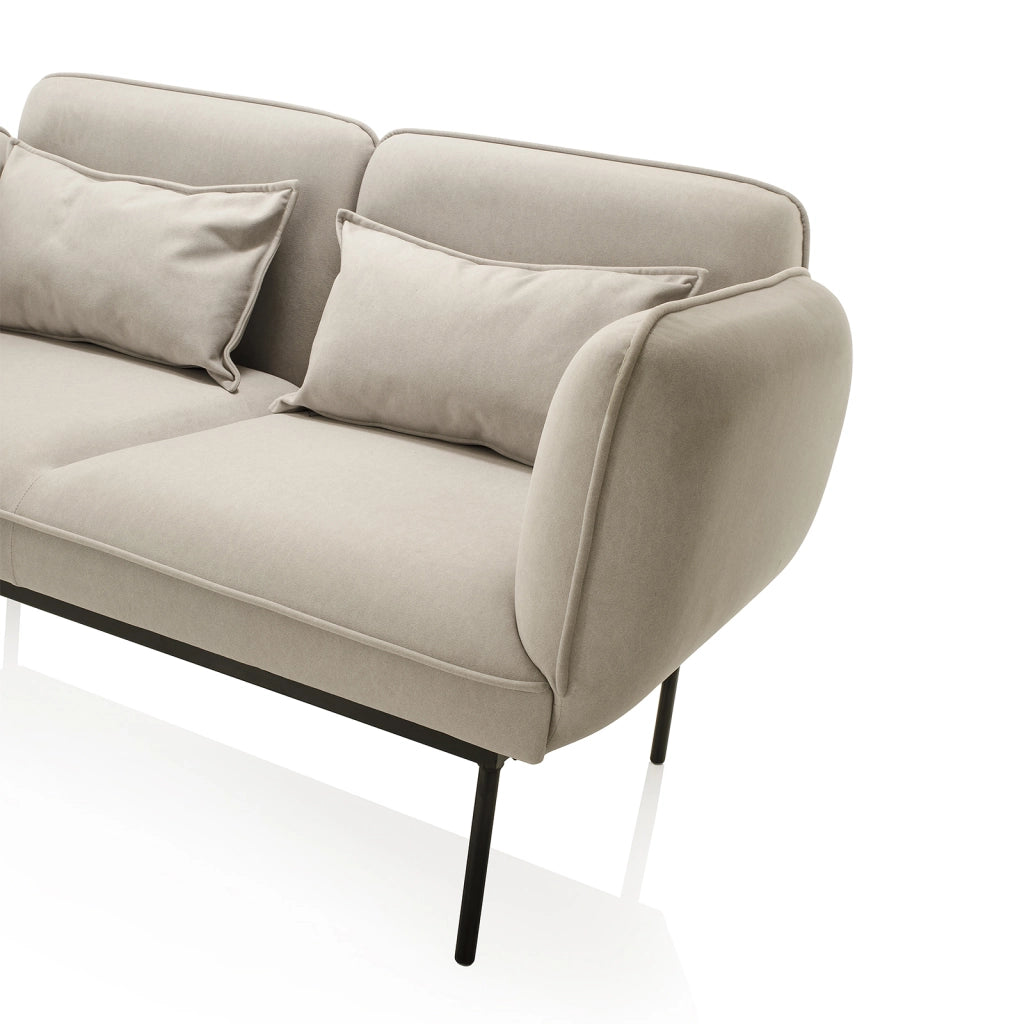 Divano 2 posti VELOUR grigio chiaro