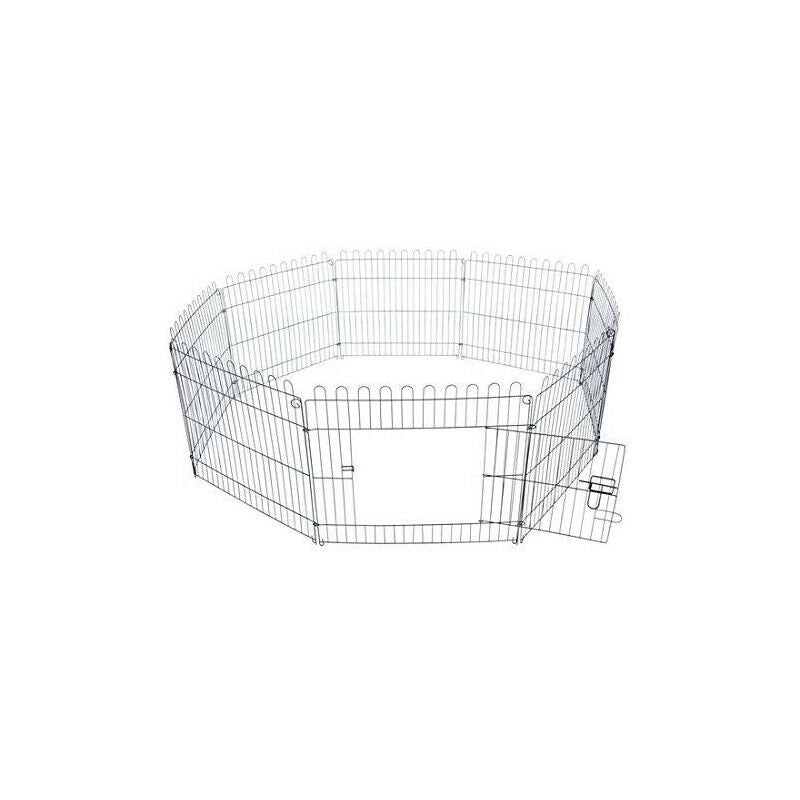 RECINTO PER ANIMALI A GABBIA IN ACCIAIO 158 X 61CM NERO