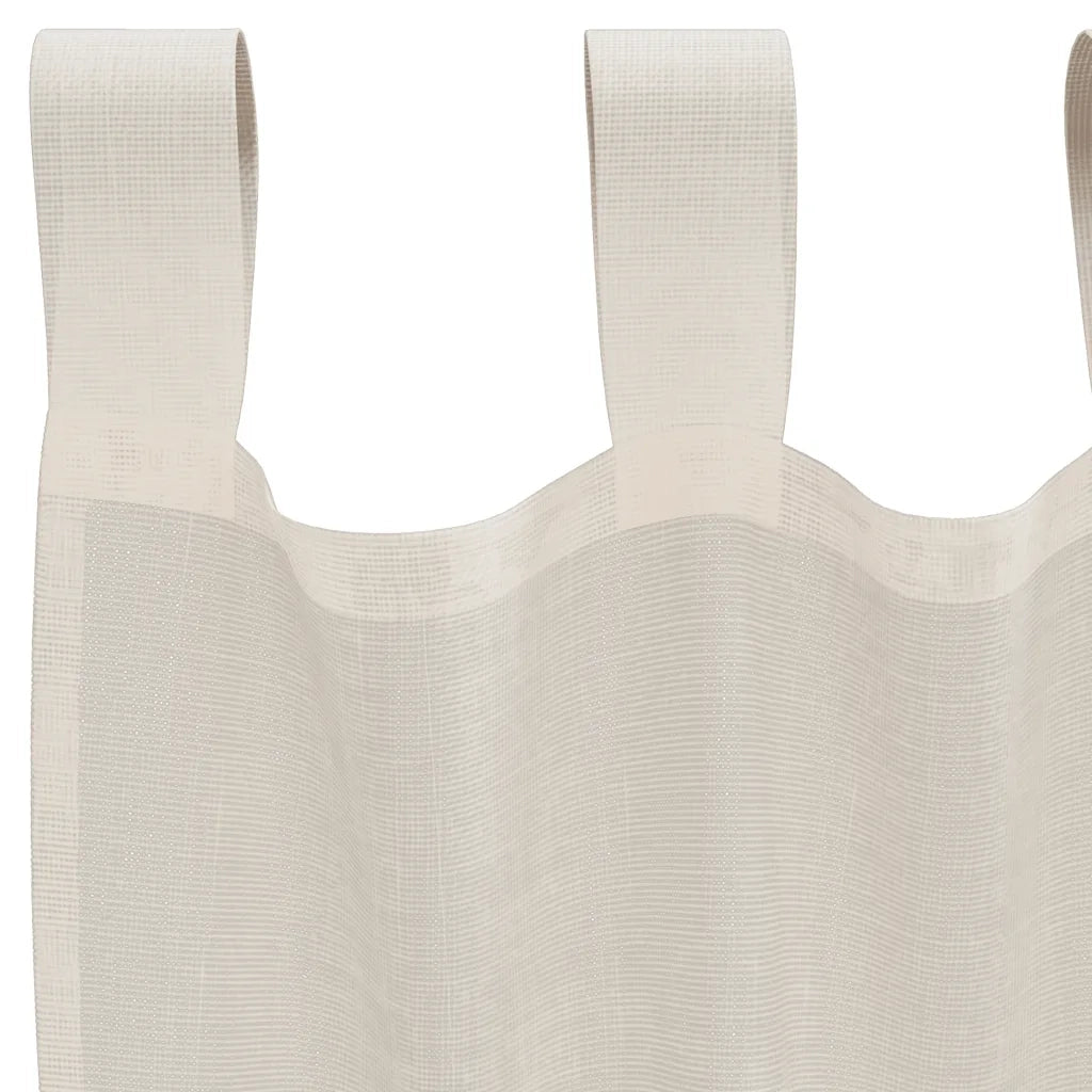 vidaXL Tende in Voile con Linguetta 2 pz Crema