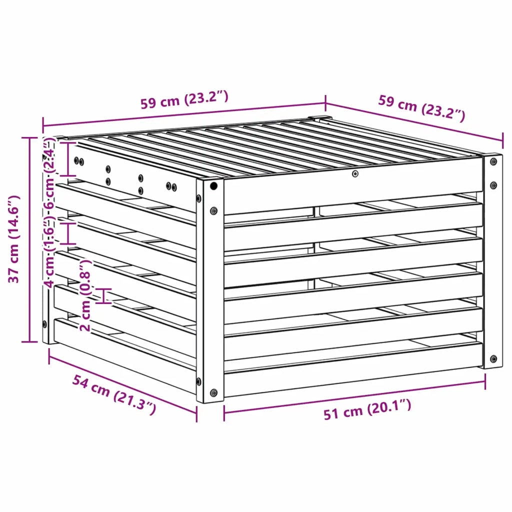 Tavolo da Esterno Legno di Acacia Massello Naturale CFW7323056