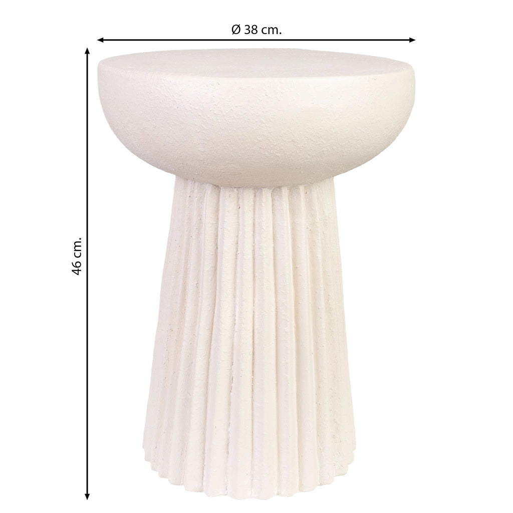 Tavolino in magnesio bianco 38x38x46