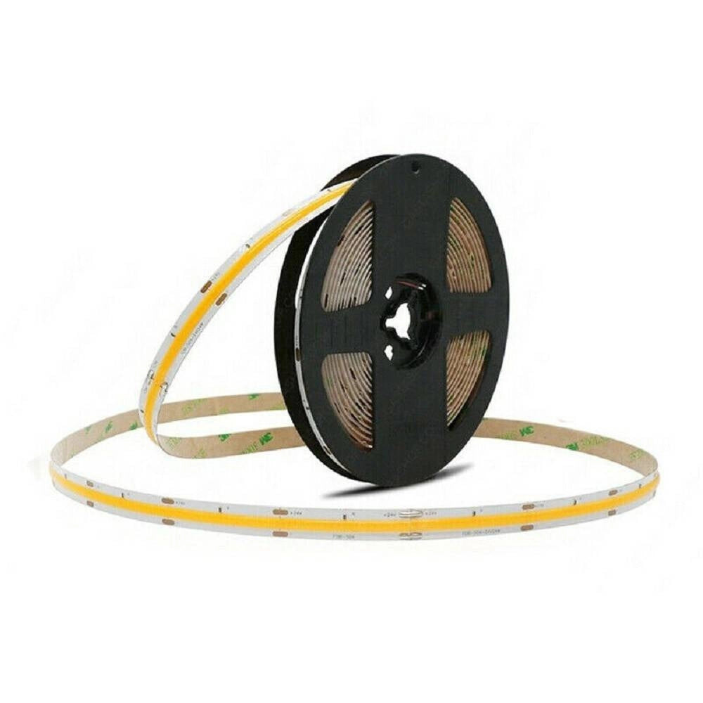 Trade Shop - Striscia Led Flessibile Strip Led Cob 24v 10mt Luce Fredda Calda Naturale 24vcob -