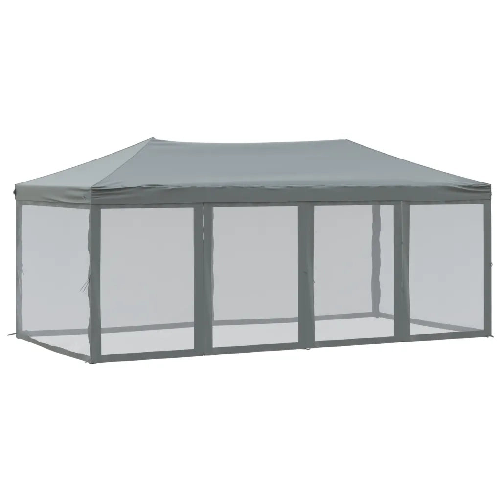Tenda per Feste Pieghevole con Pareti Laterali-Tenda Gazebo Antracite 3x6 m 994346