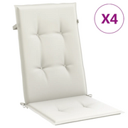 Cuscini Sedia Schiena Alta 4 Crema M¨¦lange 120x50x4 Tessuto