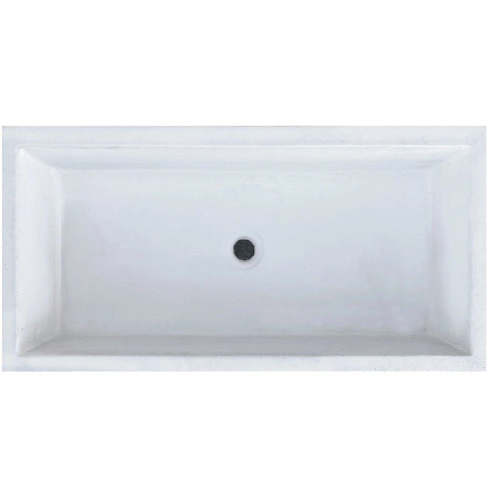 Pilozza serie grecale cemento calcestruzzo l.70 x p.35 x h.16 cm con piedi