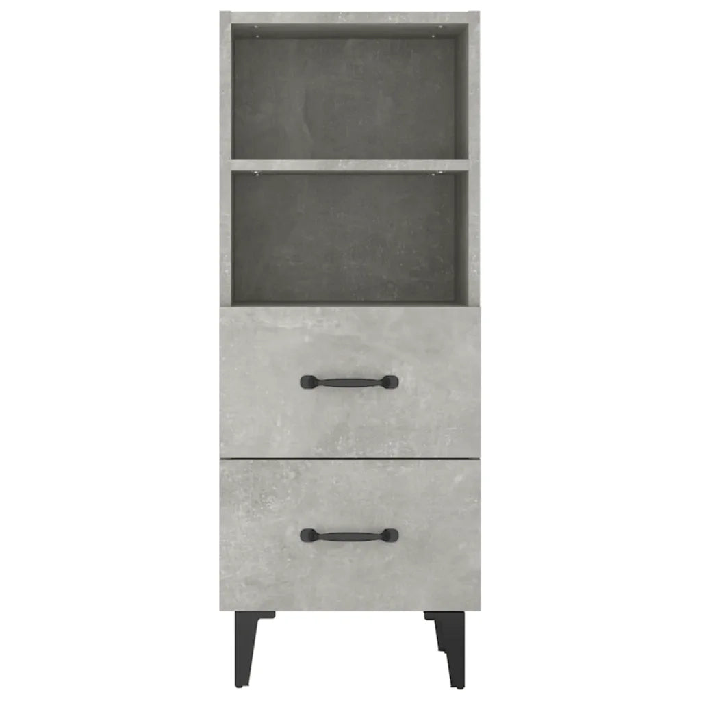 Credenza Grigio Cemento 34,5x34x90 cm in Legno Multistrato cod mxl 7631