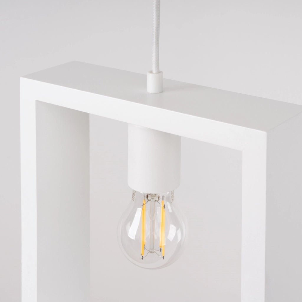 Lampada a sospensione CELARO bianca legno E27 Pure Lume