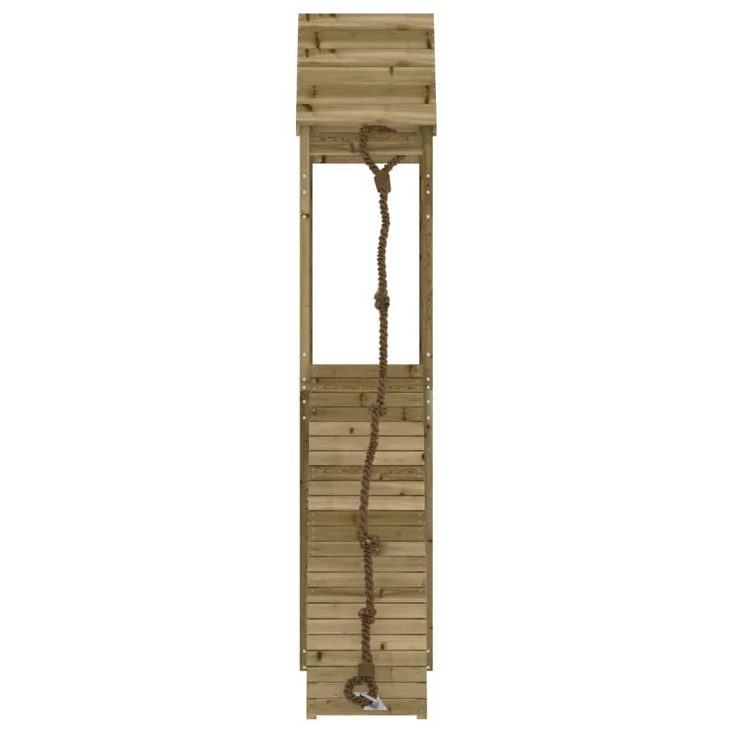 Casetta da gioco con parete da arrampicata 55 x 175 x 264 cm legno di pino impregnato 02_0004853