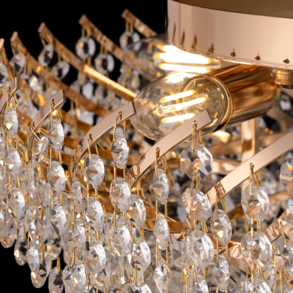 Maytoni Plafoniera contemporanea Karolina 9 luci E14 oro metallo cristallo