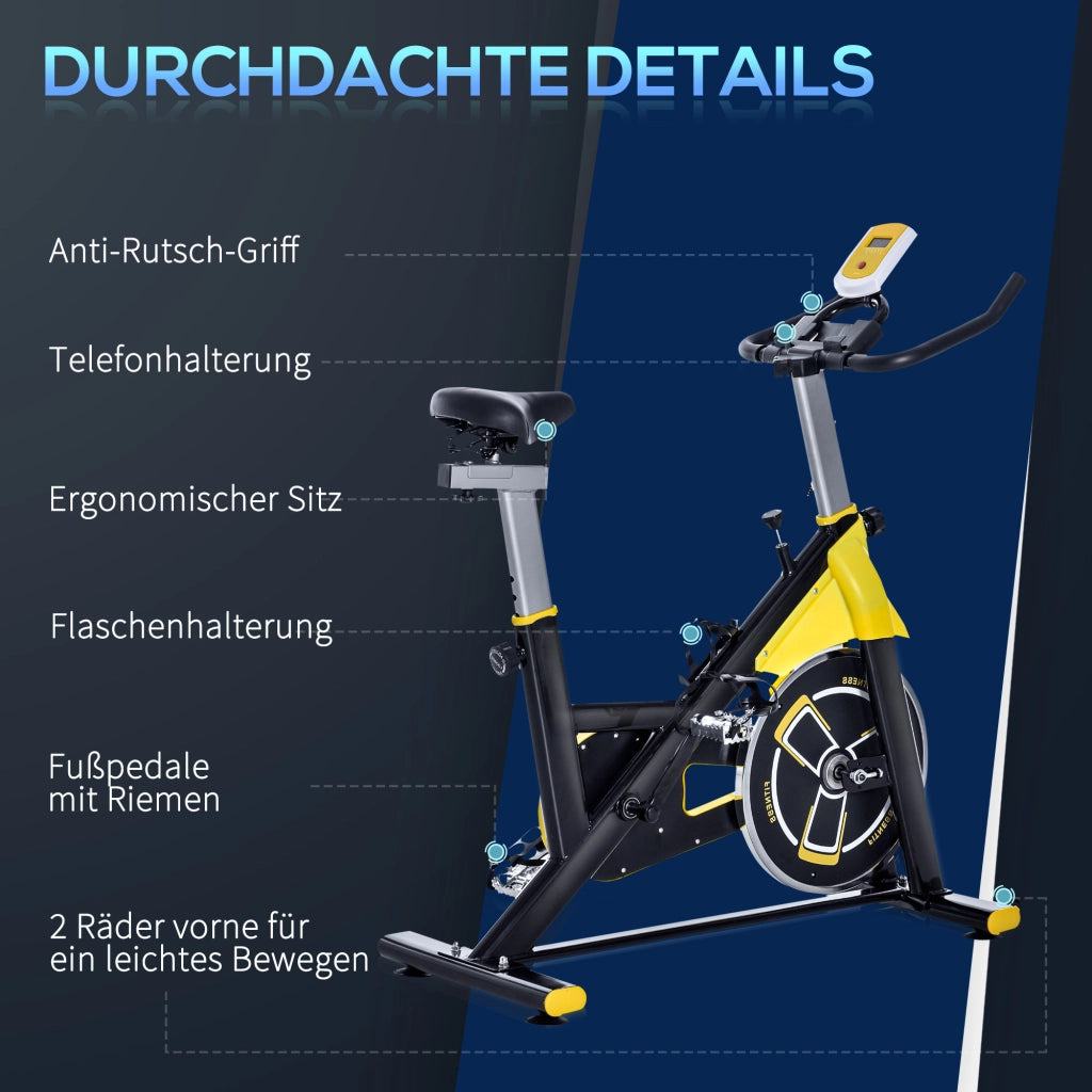 Ciclismo Trainer Bicicletta da Interno ¨C zephmum ¨C Giallo Nero Grigio 45.5x100x101-113 cm