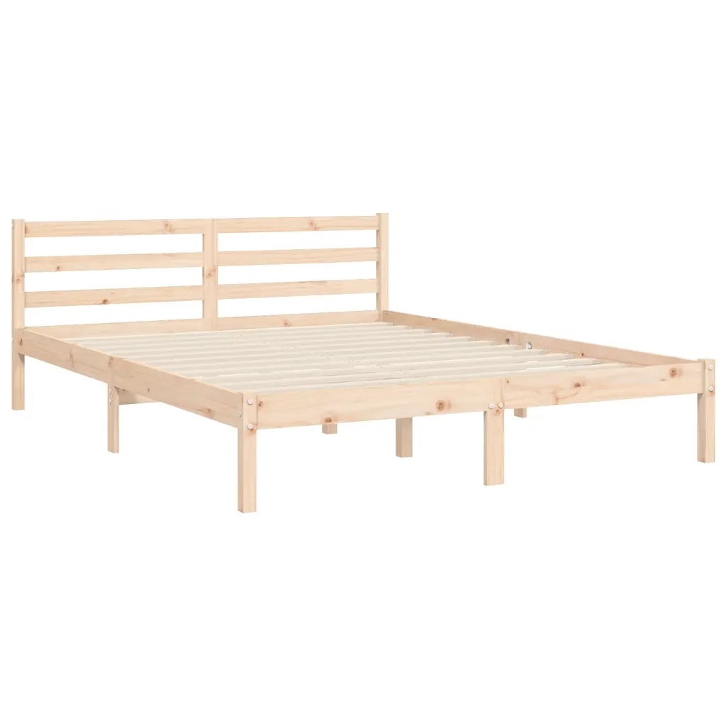 Giroletto con Testiera-Struttura Letto con testiera 160x200 cm in Legno Massello 880330