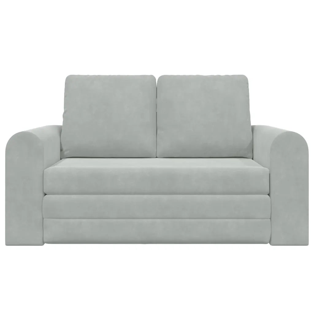 Divano letto-Sofa Letto-Daybed Grigio chiaro 148 x 71 x 83 cm Velluto