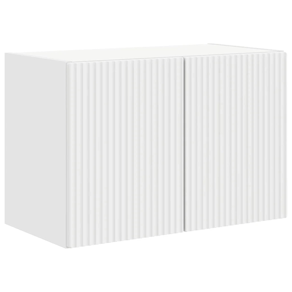 Mobile TV da parete Bianco 59,5 x 31 x 40 cm Legno multistrato