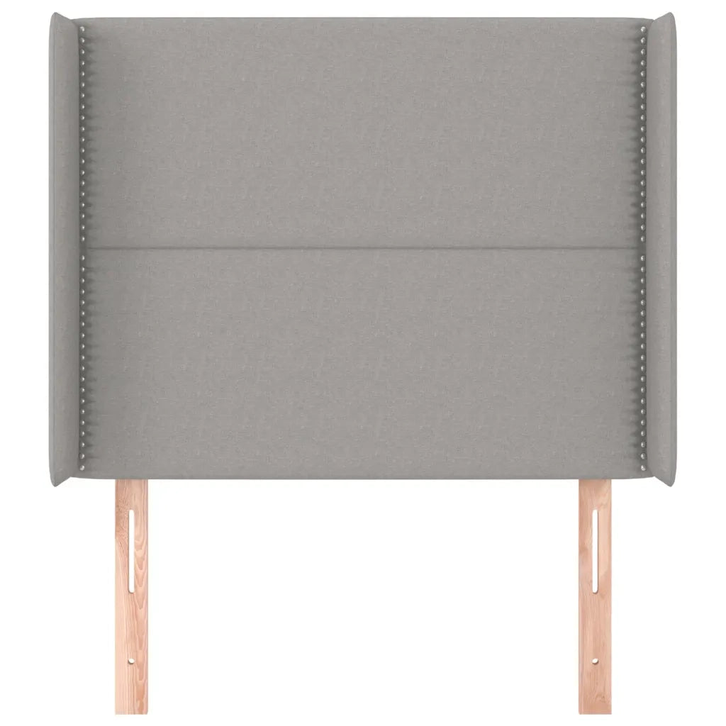 Testiera ad Orecchio Grigio Chiaro 93x16x118/128 cm in Tessuto 3119422