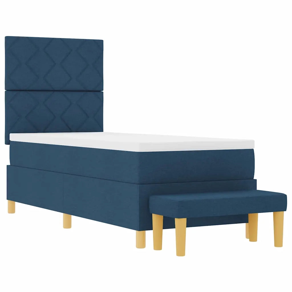 Letto a molle con materasso Blu 80 x 200 cm Tessuto 3344337