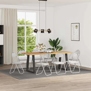 Sedia pieghevole 8 pcs Bianco e Grigio 48 x 43,5 x 81 cm 42029050
