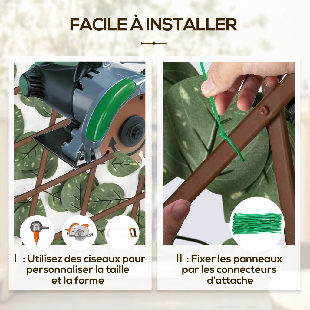 Recinzione Artificiale a Griglia Estensibile ¨C zephmum ¨C Verde 2x1 m