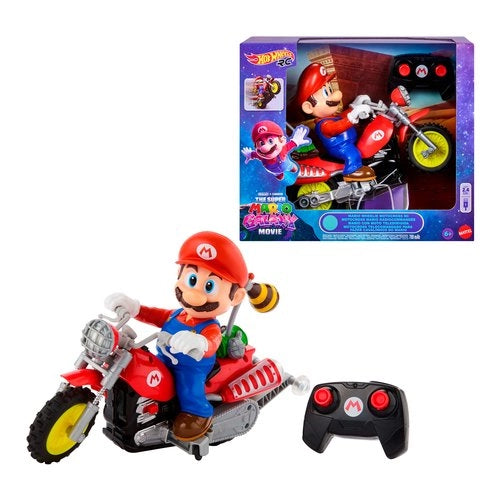Radiocomando mattel jml15 hot wheels mario motocross rosso