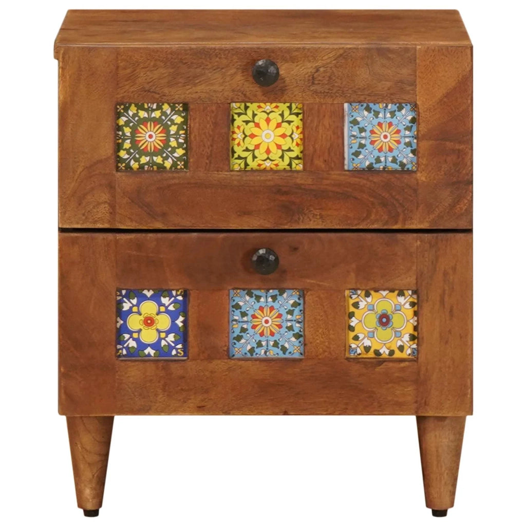 Armadio da Notte con cassetto 2 pcs Marrone 40 x 33 x 46 cm 4018223
