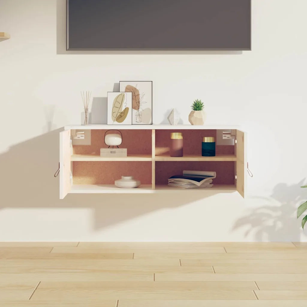 Pensile Bianco 80x30x30 cm in Legno Massello di Pino cod mxl 33543