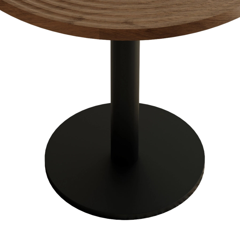 Tavolo rotondo Tulip 80 cm in MDF e metallo effetto legno