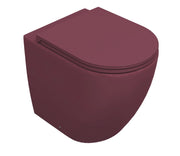 Sanitari filomuro opaco INFINITY: vaso, bidet, copriwater soft-close - Bordeaux Opaco