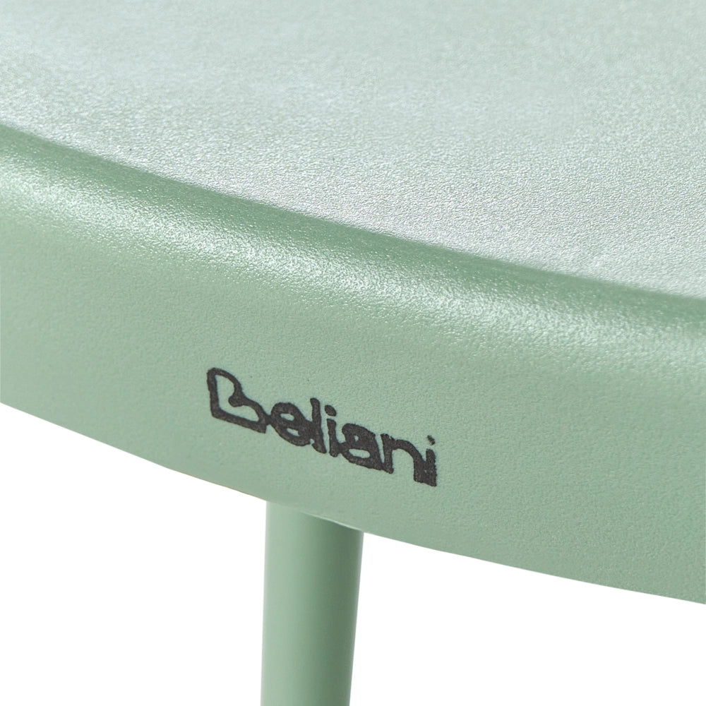 Set di 4 sedie da giardino verde Materiale sintetico Plastica Interno Esterno Giardino con braccioli Sala da pranzo Stile moderno minimalista
