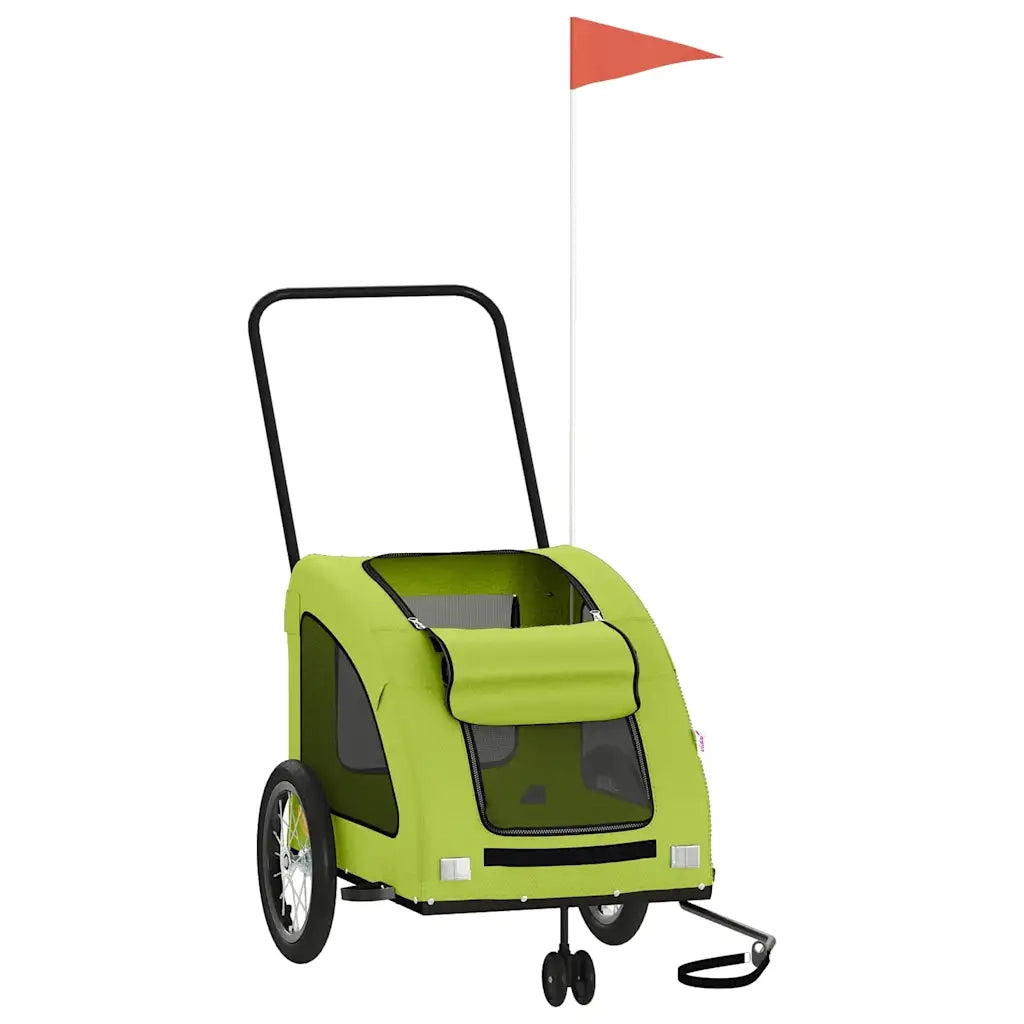 Rimorchio da Bici per Animali Verde Oxford e Ferro CFW4634982