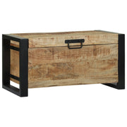 Baule di stoccaggio 60x30x30cm in legno massello di mango e metallo