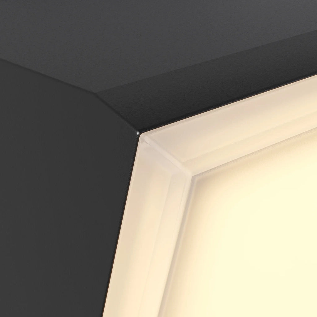 Maytoni Applique Moderna Brick 1 luce LED integrato IP54 grafite alluminio