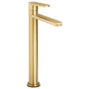 Elegante rubinetto per lavabo in ottone opaco monocomando 30 cm Accessori bagno oro