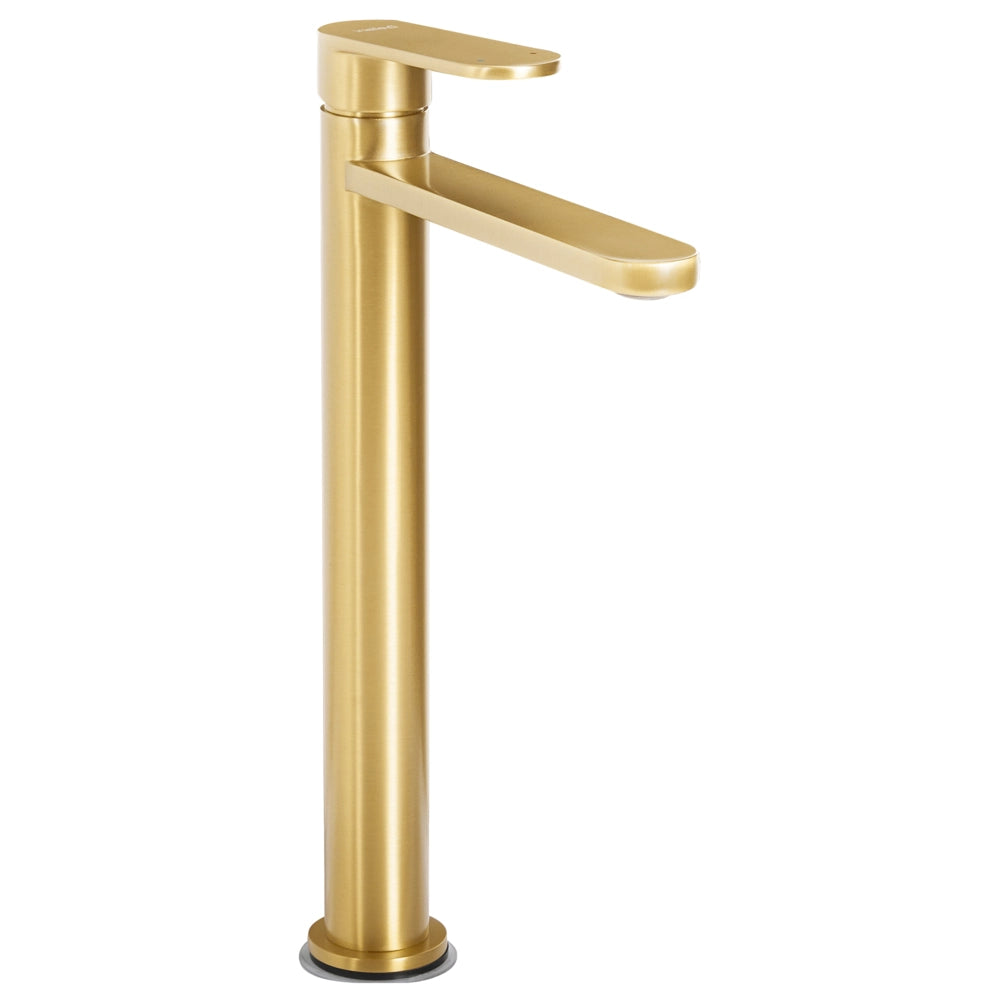 Elegante rubinetto per lavabo in ottone opaco monocomando 30 cm Accessori bagno oro