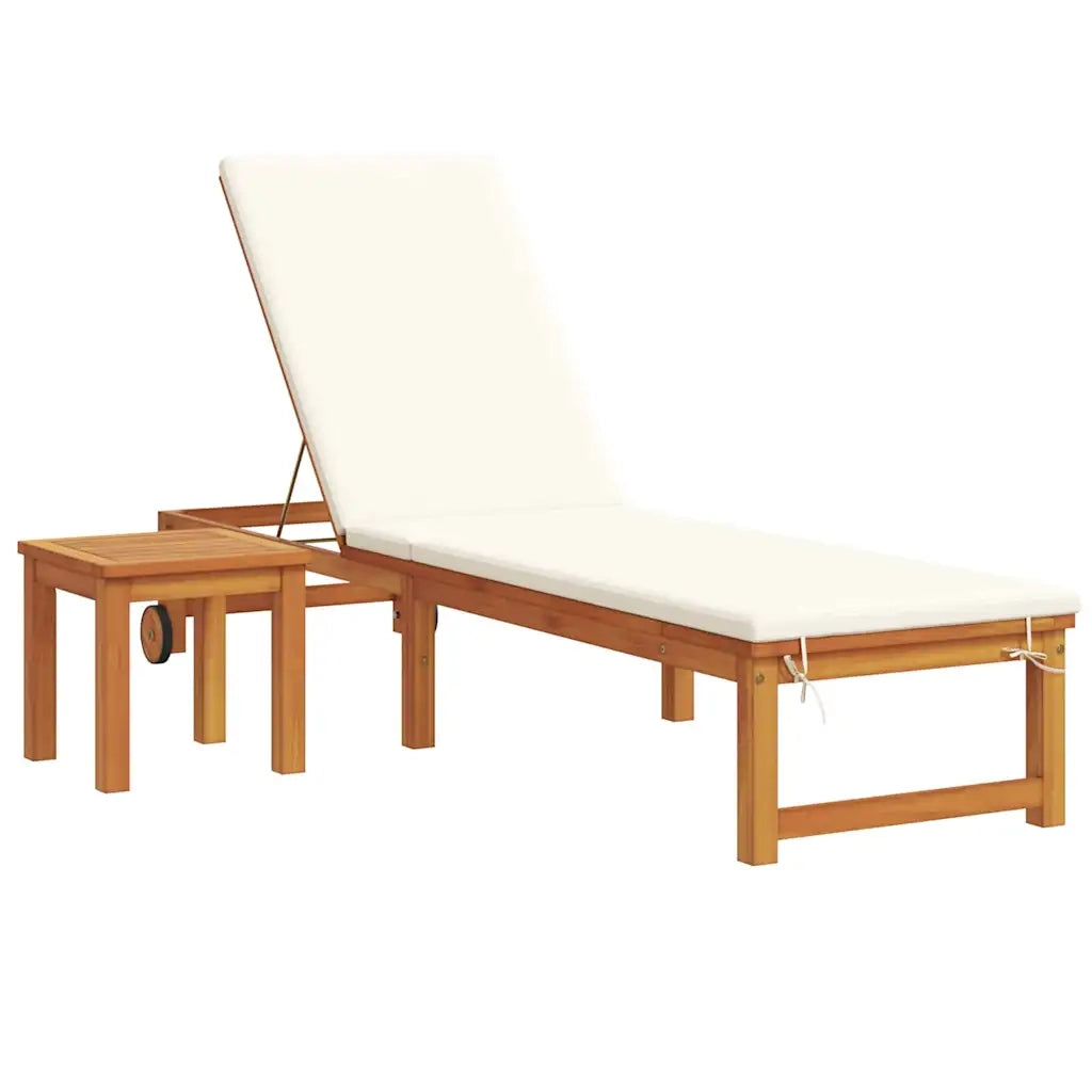 2 pz Lettino Prendisole | Sdraio da giardino | Lettino da sole Marrone Legno di Acacia Massello
