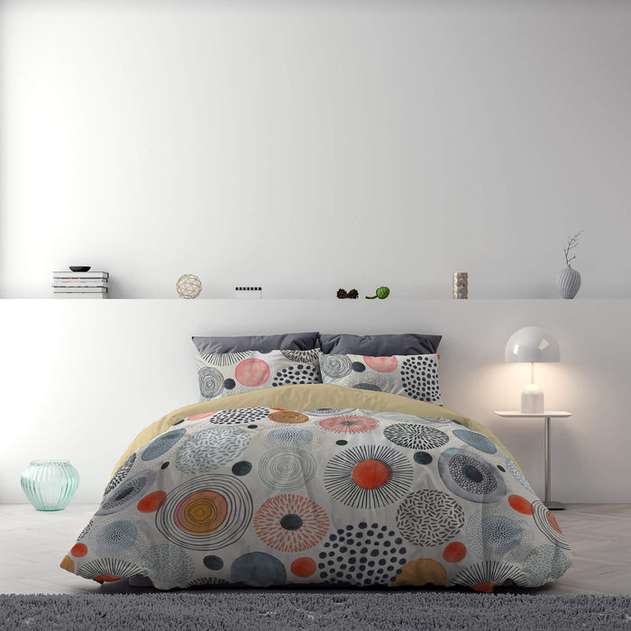 Copripiumino Singolo con Stampa sul Sacco e Federe Doubleface Acquerello