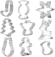 Set di stampi per biscotti natalizi 9 pezzi - Forme per biscotti di Natale - Renna/Snowman/Zucca - Accessori per cucina - Regali festivi - Ideale per bambini - Stampini per biscotti