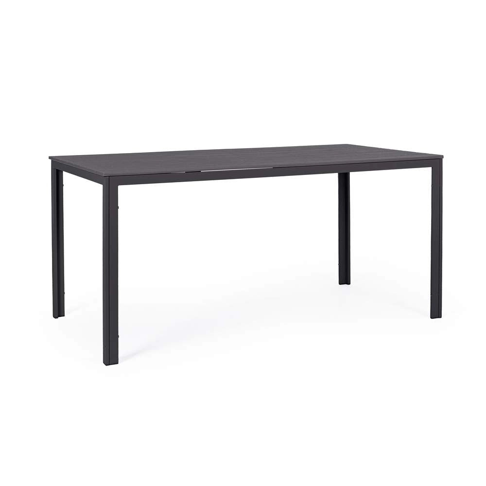 Tavolo da Esterno Rettangolare Nero Sarita 156x78 cm Bizzotto